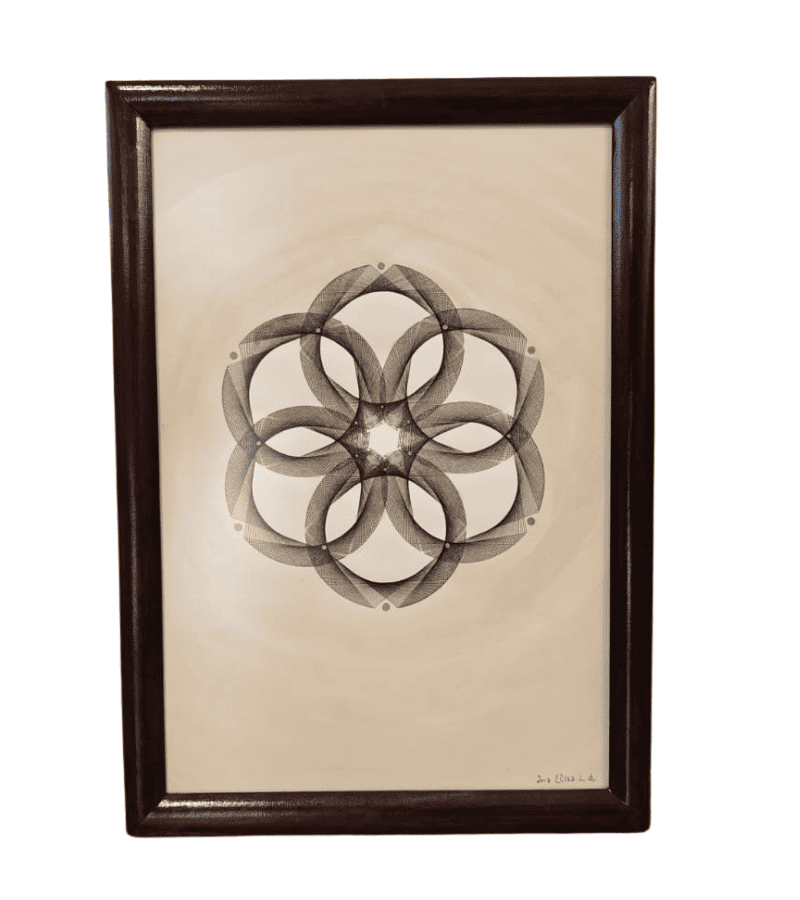 Geometria personalizada sobre papel de café