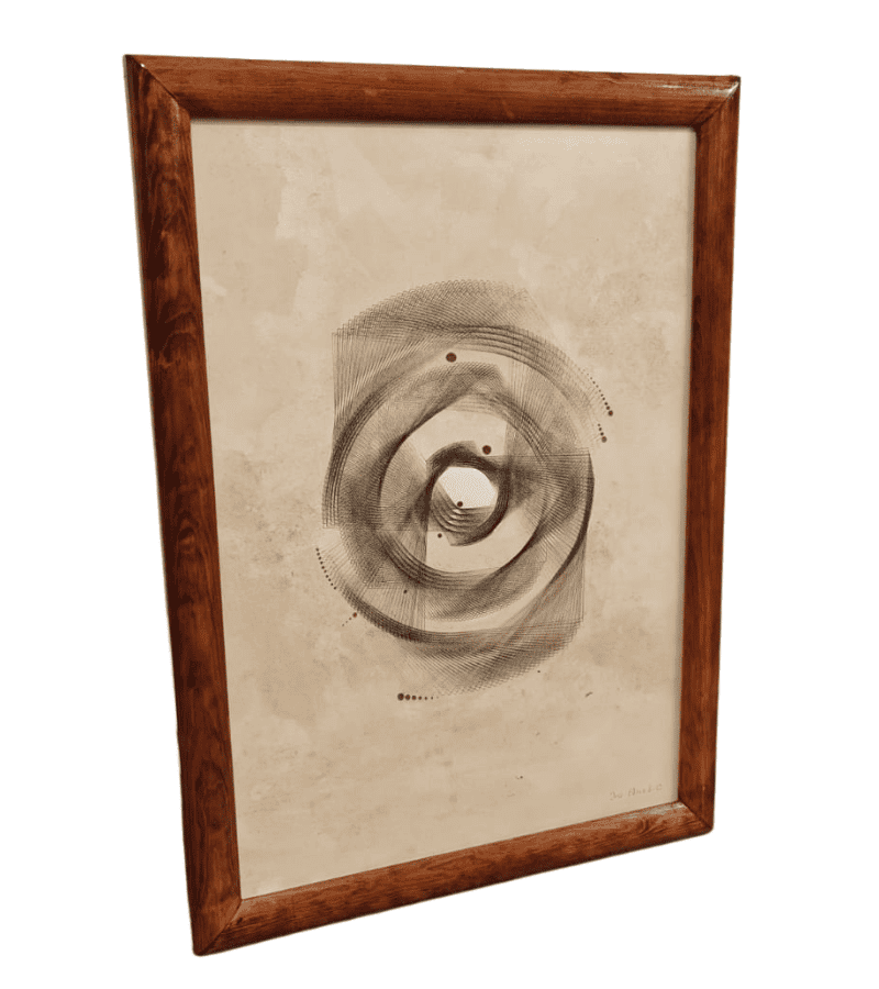 Geometria personalizada sagrada sobre papel de café