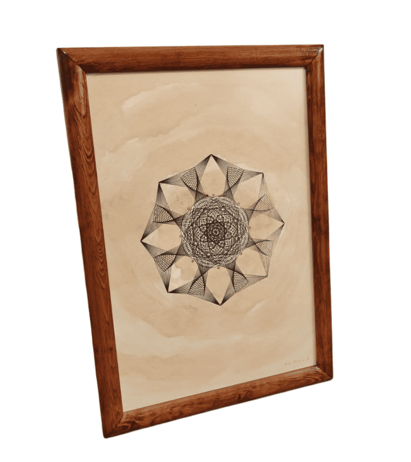 Geometria personalizada sobre papel de café